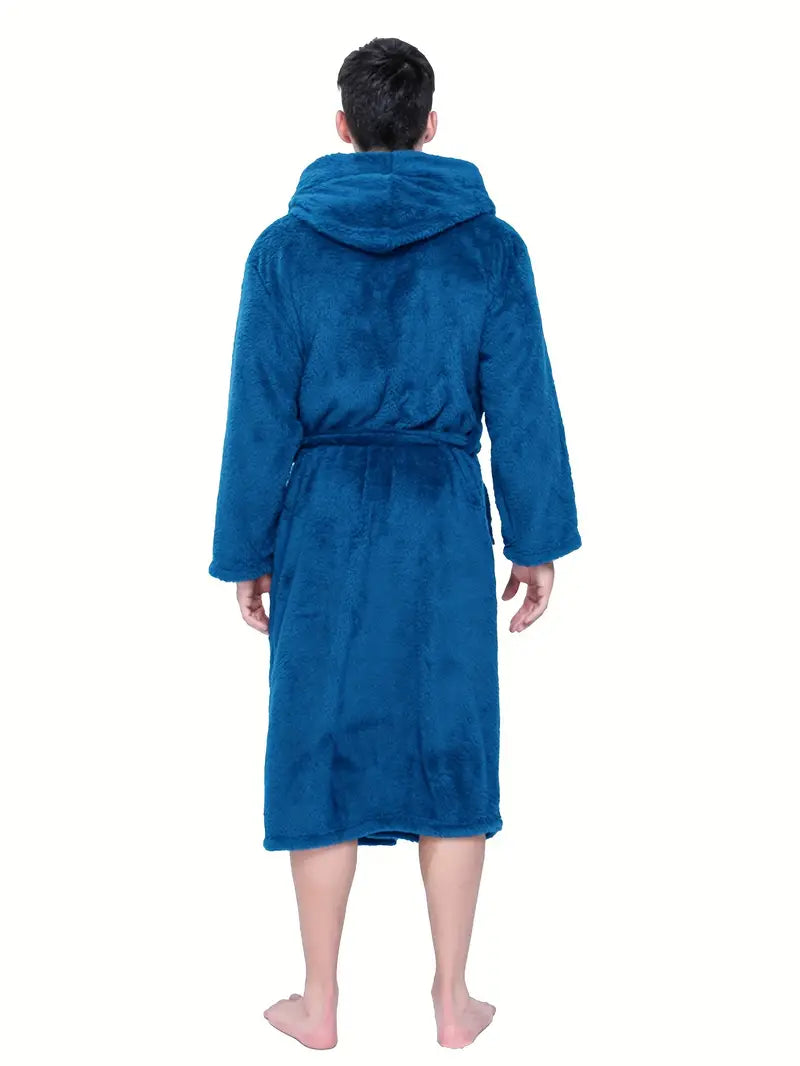 Peignoir avec Capuche Doux et Chaud – Image 2