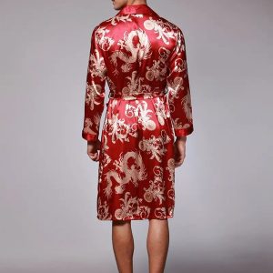 Peignoir de Luxe Doux avec Imprimé