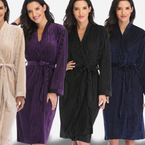 Peignoir pour Femme Rayé Doux