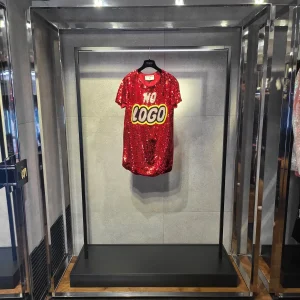 "NO LOGO" SEQUINS T-DRESS