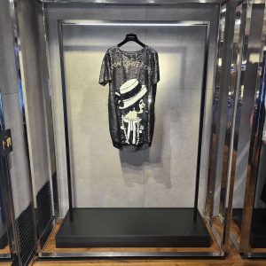 "I DON'T GIVE A CHIC" SEQUINS T-DRESS