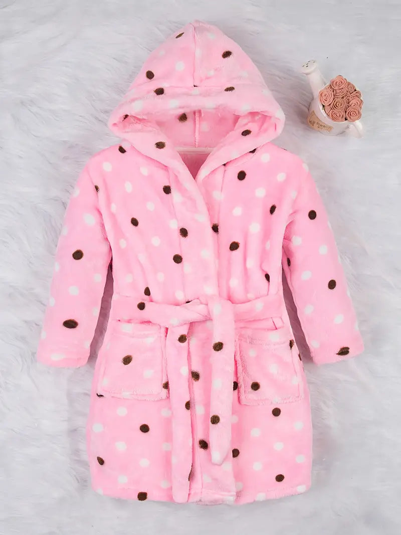 Peignoir de Bain Enfant Polaire Polka Dot – Image 3