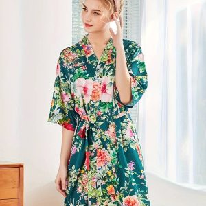 Peignoir Kimono Floral Élégant