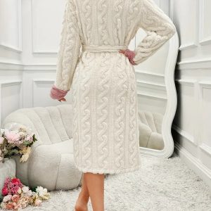 Peignoir de Bain Polaire Beige