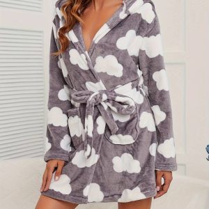 Peignoir Polaire avec Capuche