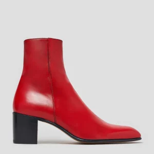 JUAN 60MM EN CUIR DE VEAU ROUGE