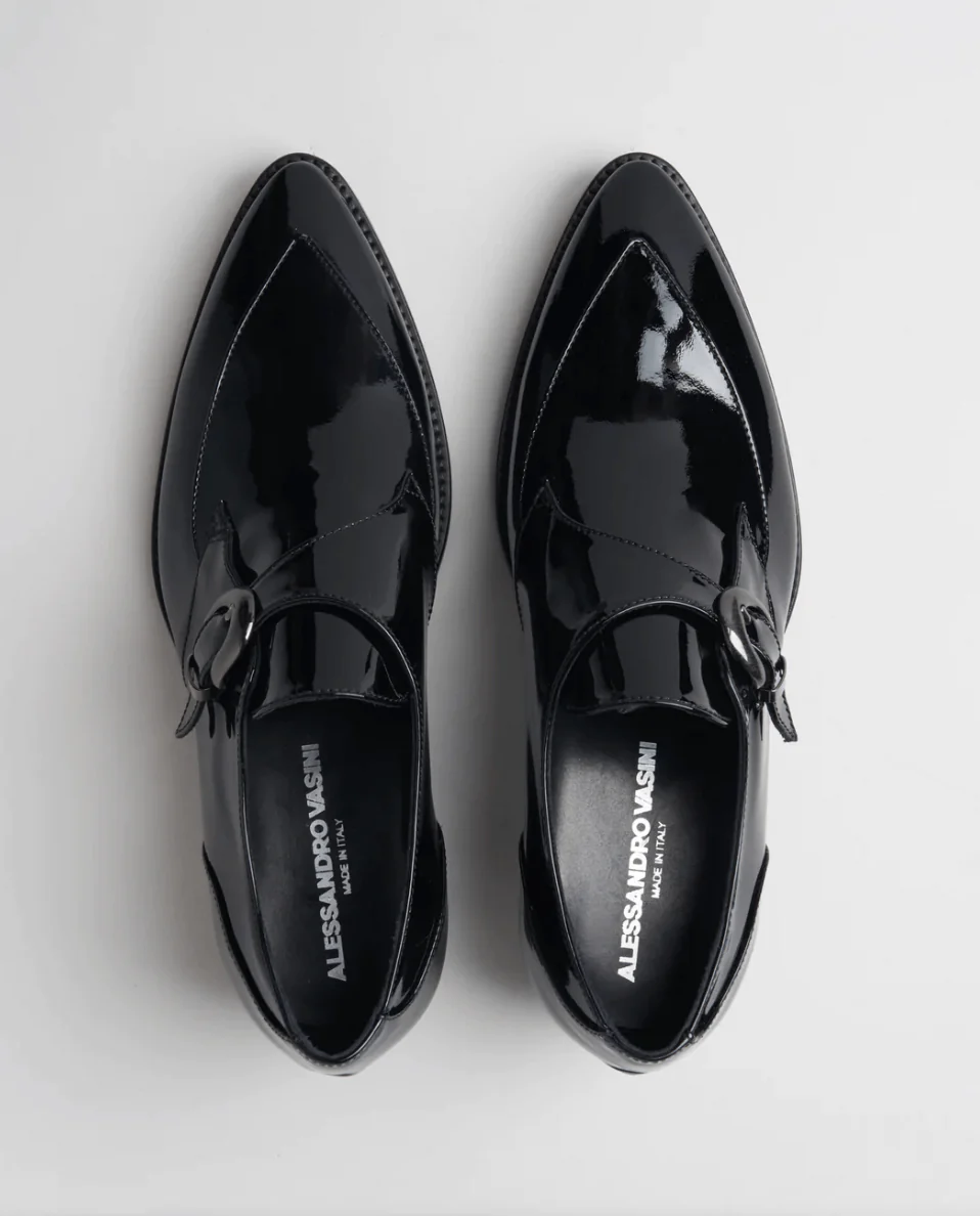 ADRIAN MONK 30MM EN CUIR VERNIS NOIR – Image 3