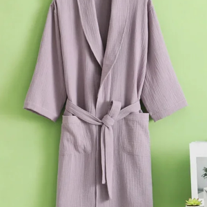 Peignoir Coton Confort Violet