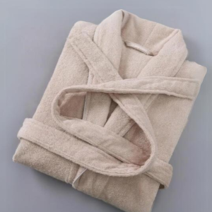 Peignoir soie Éponge Beige