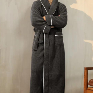 Peignoir Polaire pour Homme‎ Gris Foncé