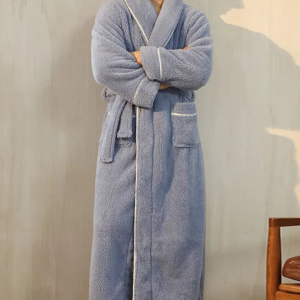 Peignoir Polaire pour Homme‎ Bleu pâle