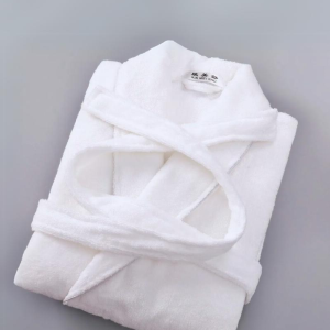 Peignoir soie Éponge Blanc