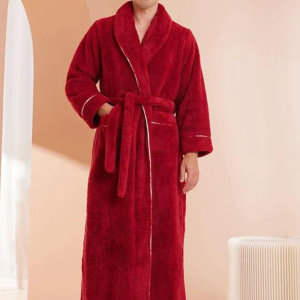 Peignoir Polaire pour Homme‎ Rouge