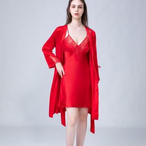 Ensemble Soie Elégant Rouge