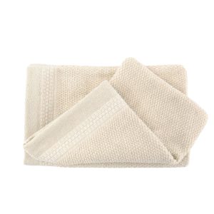 Lot de 2 gants de toilette coton lin éponge LINA