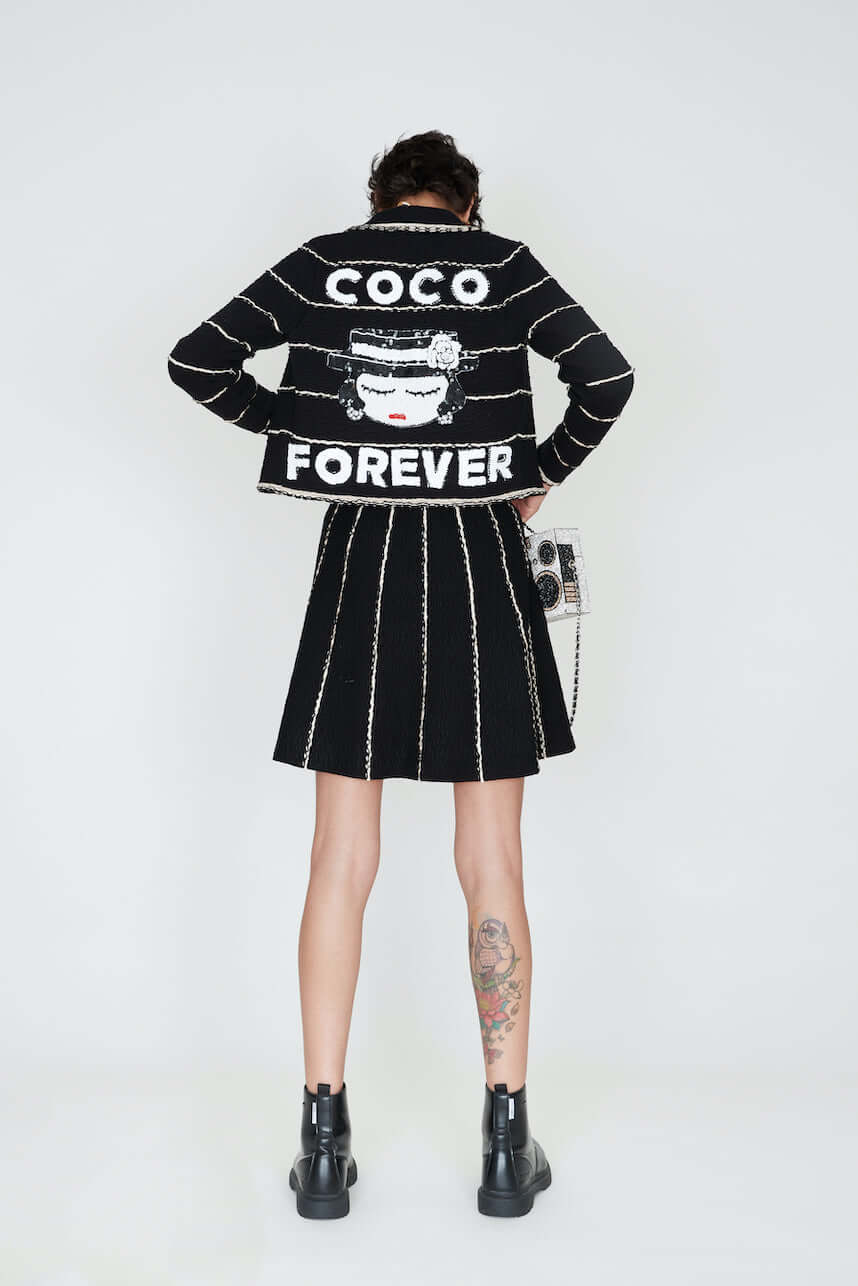 "COCO FOREVER" CROPPED WOOL JACKET – Image 3