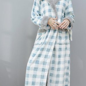 Peignoir soie À Carreaux