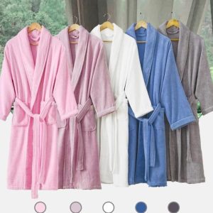 Veste Peignoir Blanc Uni