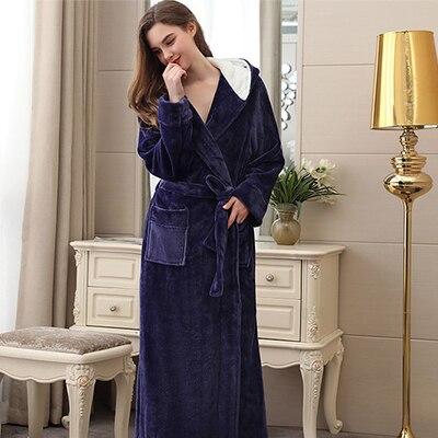 Peignoir De Bain Femme Bleu Marine – Image 3