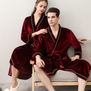 Peignoir En Velours Femme