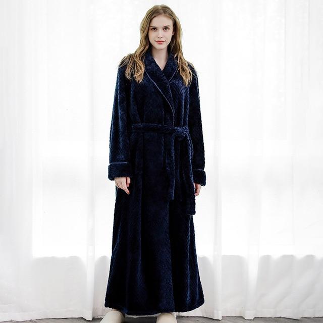 Peignoir Femme Long Et Chaud – Image 3