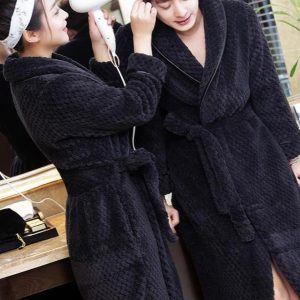 Peignoir Femme Noir Long