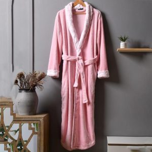 Peignoir Femme Polaire Rose