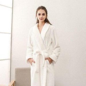 Peignoir Long Blanc Femme