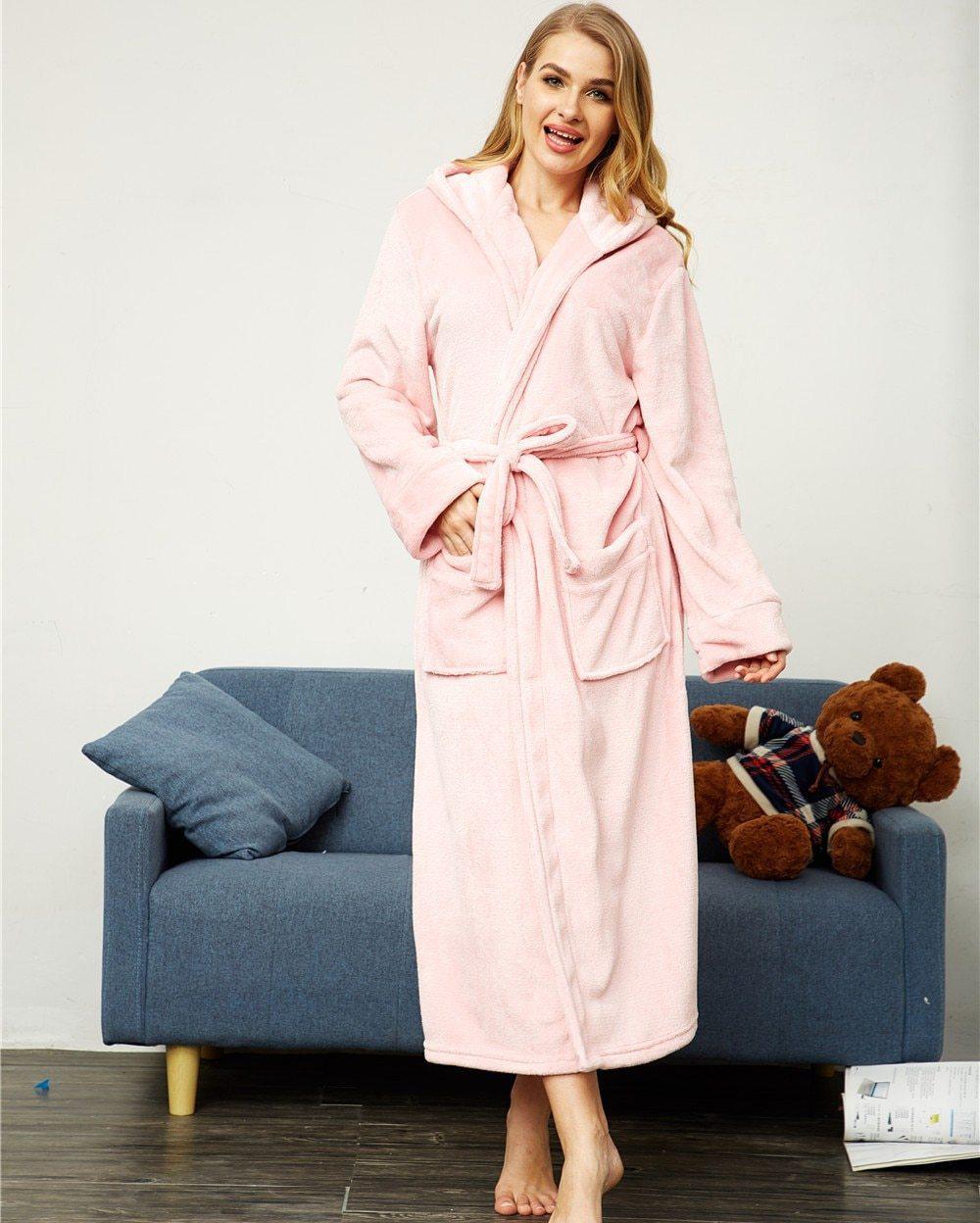 Peignoir soir tissé Rose – Image 3