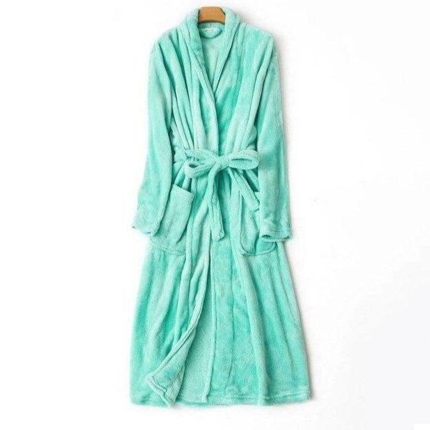 Veste Peignoir soie Turquoise – Image 2