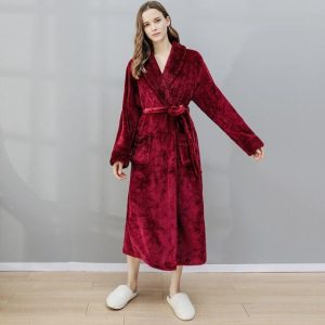 Peignoir soie Velours Rouge