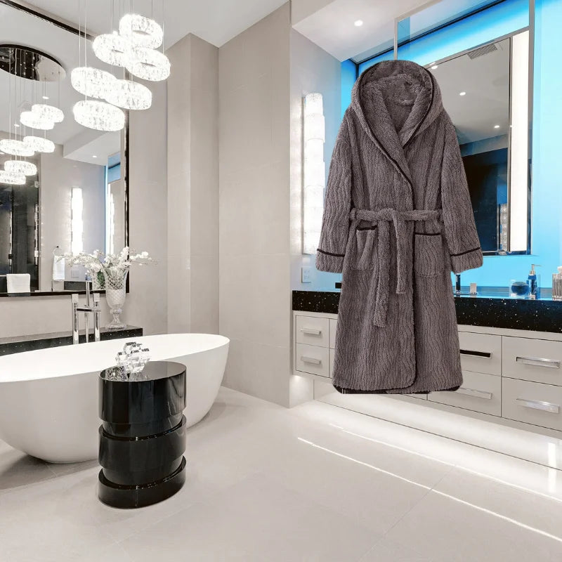 Peignoir de Bain Éponge Homme avec Capuche – Image 2