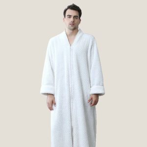 Peignoir blanc nid d&rsquo;abeille