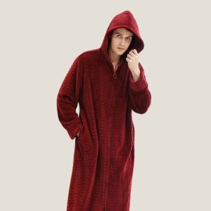 Peignoir Polaire Capuche Homme