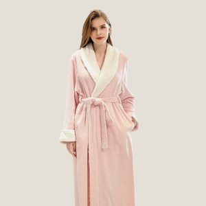 Peignoir soie  femme rose