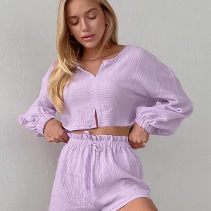 Pyjama Lila Short et Sweat
