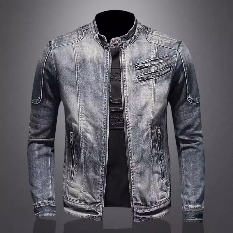 Veste en jean de moto