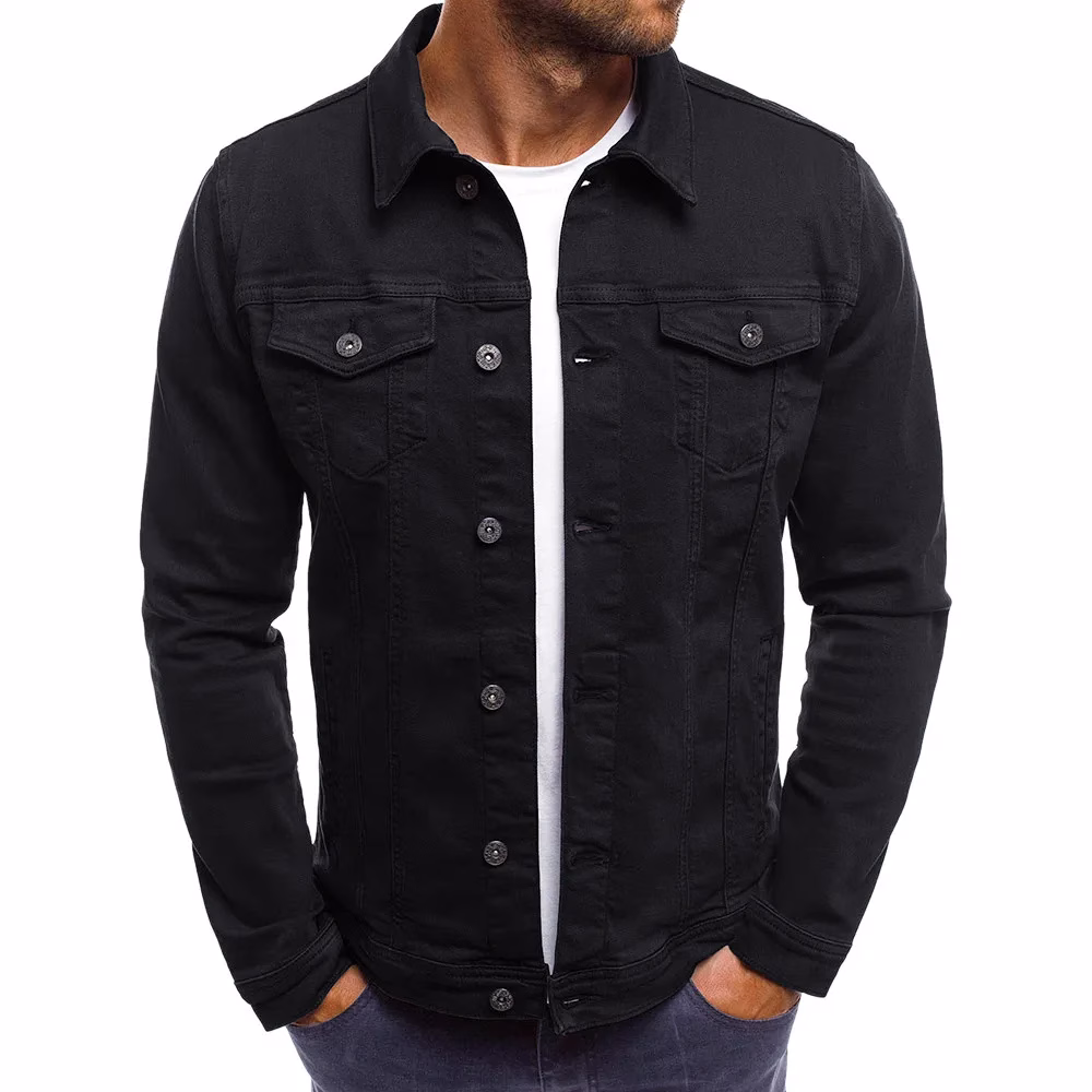 Veste en jean noire – Image 2