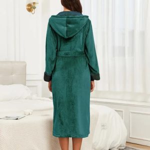 Peignoir Polaire Épaisse Chaud avec Capuche