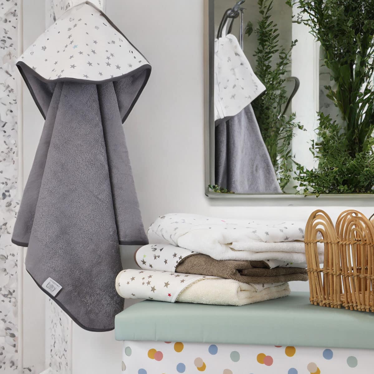 Cape de bain bébé coton éponge ÉTOILE – Image 5