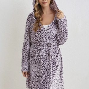 Peignoir de Nuit Éponge avec Capuche