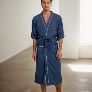 Peignoir de Bain Original Kimono Bleu
