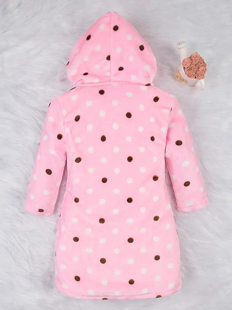 Peignoir de Bain Enfant Polaire Polka Dot – Image 2