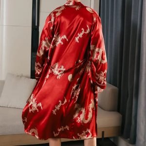 Peignoir Luxueux et Doux avec Motif