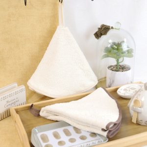 Lot de 2 essuies mains rond éponge 480gr DÉCO