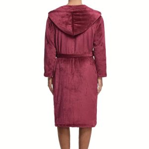 Peignoir Chaud À Capuche Polaire