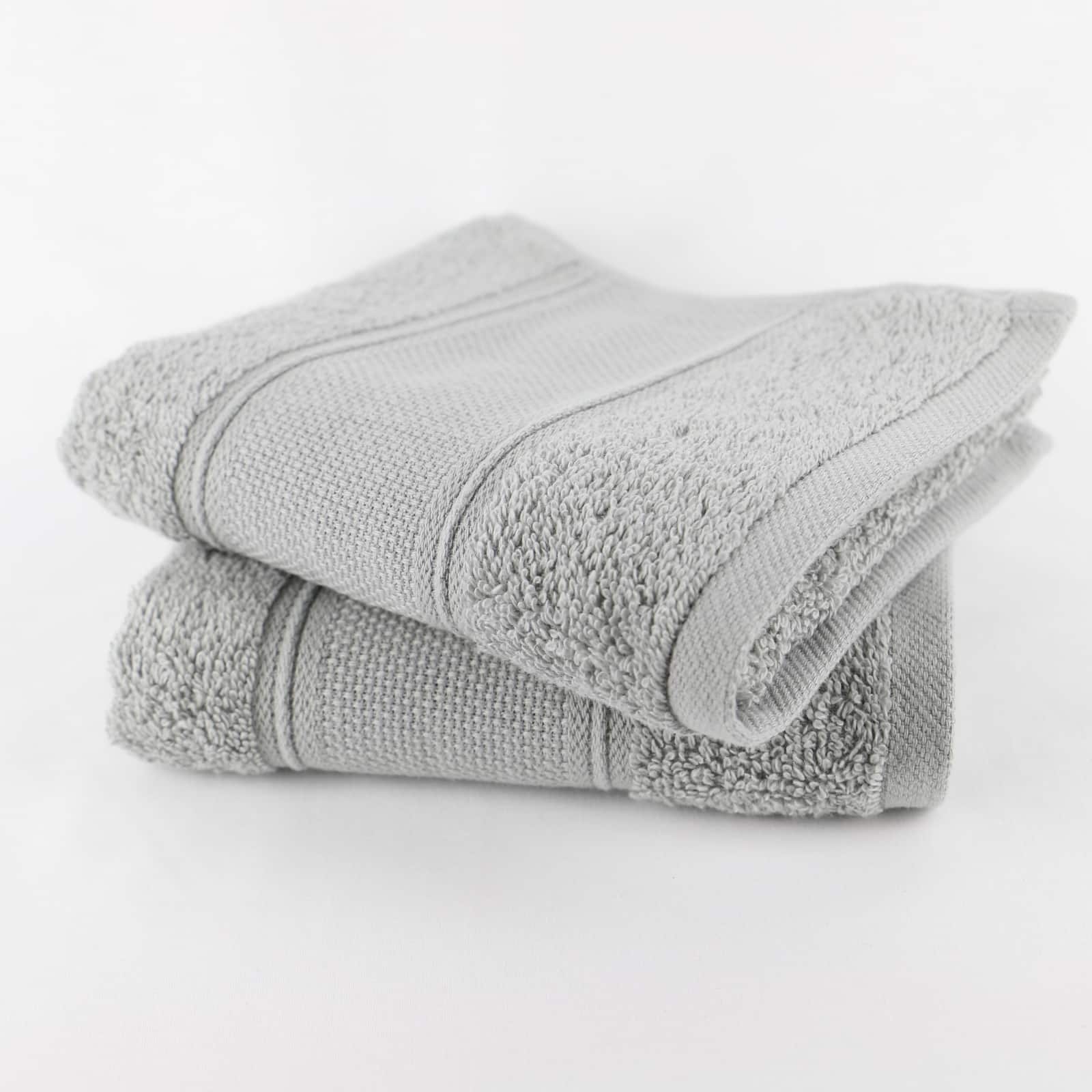 Lot de 2 serviettes invité en coton bouclette éponge avec bande à broder en toile AIDA