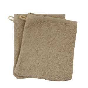 Lot de 2 gants de toilette coton eponge ESSENTIELLE