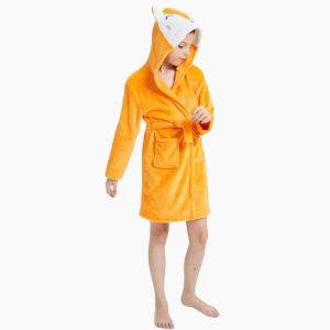 Peignoir bain fille renard