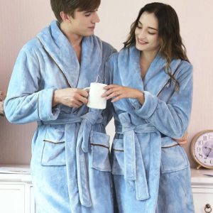 Peignoir de bain couple